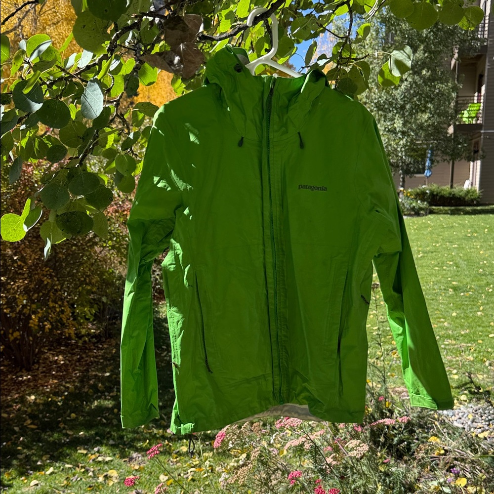 Patagonia Lime Green Raincoat